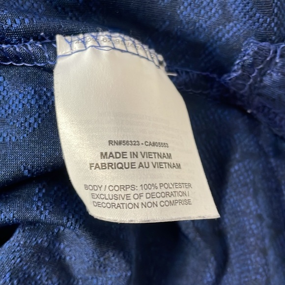 Nike Men's Medium Polo Dri-fit Breathable Blue Floral - Picture 5 of 7